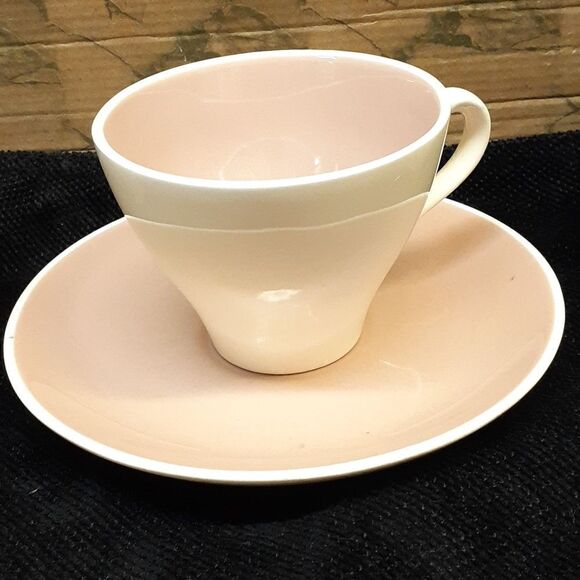 Vintage 10 pc. set 1950's Harkerware Springtime Cup & Saucer (no flowers) - Picture 2 of 10